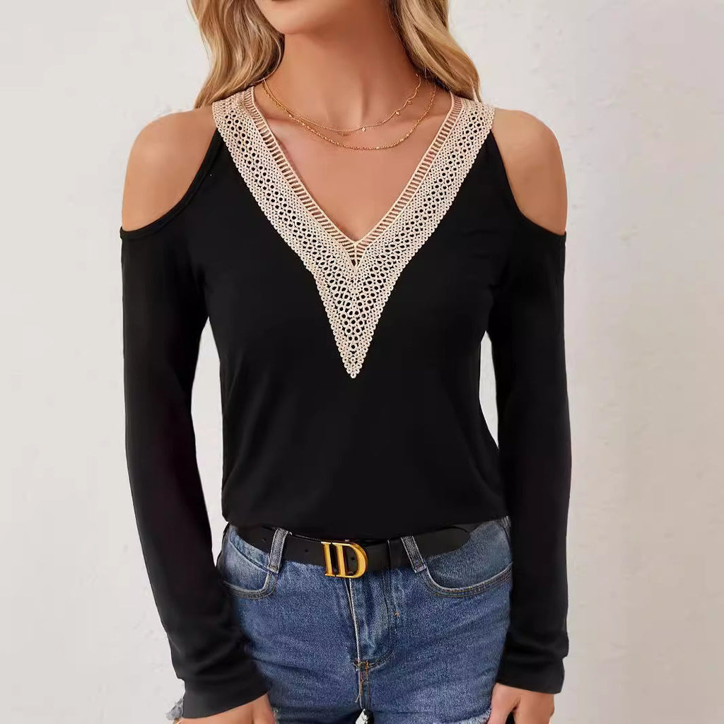 Cutout Solid Color T-Shirt